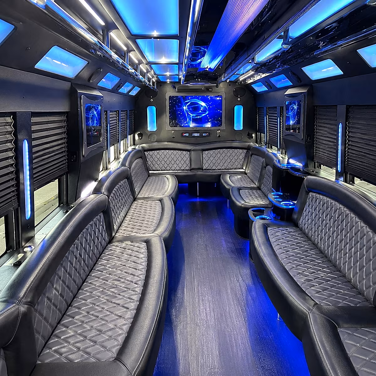 minneapolis 50 passenger party bus interior