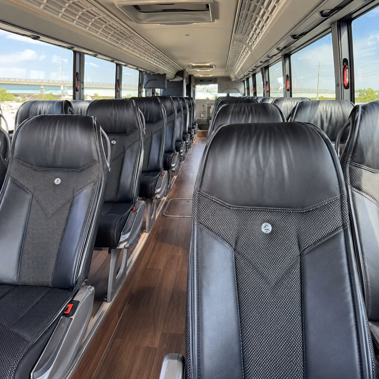 minneapolis charter bus services interior